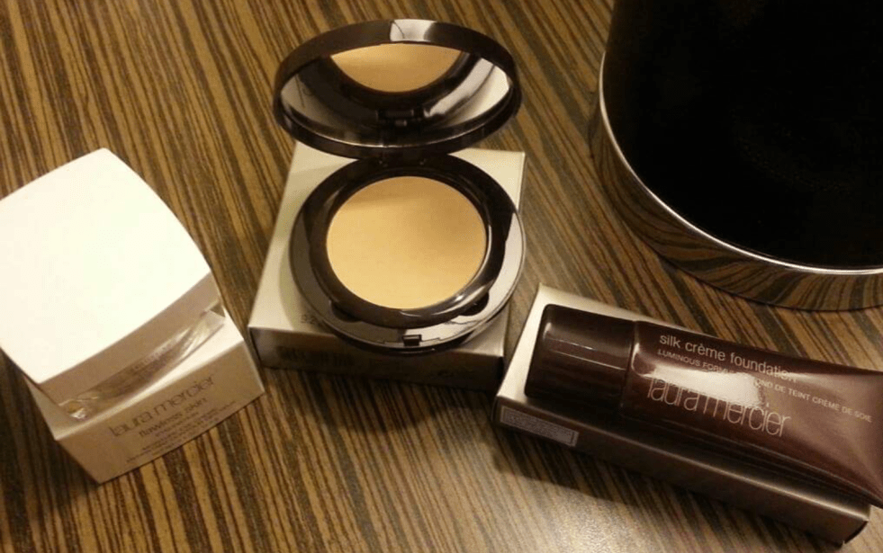 Laura Mercier Silk Creme Foundation, Powder, and Eye Cream
